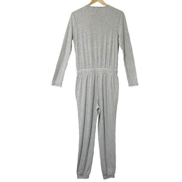 Spiritual Gangster Emma Ribbed Drawstring Waist Jumpsuit Women Small 6 Grey NWOT - Picture 4 of 13